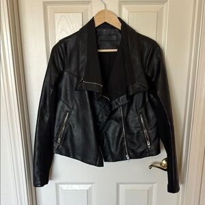 Blank NYC Black Faux Leather Motorcycle Jacket